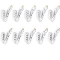 Kit 10 extensão eletr. 3 tomadas 2 metros tripolar branca Kit 10 extensão eletr. 3 tomadas 2 metros tripolar branca