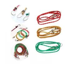 Kit 10 Extensores De Bagageiro Corda Elástica Gancho Metal