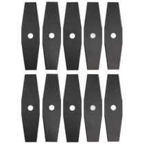 Kit 10 Facas Lâminas de Roçadeira 2 Pontas 300mm Furo 3/4 Polegada 1,7mm Incolma