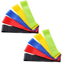 kit 10 faixas elastica de resistencia mini band para treino em casa yoga pilates multifuncional