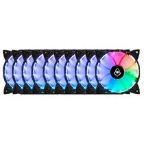 Kit 10 Fans Mancer Z100 RGB Com Controladora 120mm - MCR-Z10RGB-01 Kit 10 Fans Mancer Z100 RGB Com Controladora 120mm - MCR-Z10RGB-01