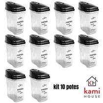 Kit 10 Farinheiras com Tampa Abre Fácil 836ml - Nitron