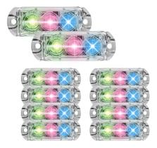 Kit 10 Farol RGB AJK 3 Leds 6W Kit 10 Farol RGB AJK 3 Leds 6W