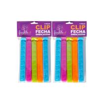 Kit 10 fechador de embalagens vedar prendedor para saco clip Kit 10 fechador de embalagens vedar prendedor para saco clip
