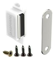 Kit 10 fechos magneticos c/batente 2 furos Kit 10 fechos magneticos c/batente 2 furos