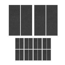 Kit 10 Feltro Adesivo Retangular 127x51mm Preto Com 2 Unid Kit 10 Feltro Adesivo Retangular 127x51mm Preto Com 2 Unid