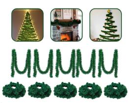 Kit 10 Festões Ecológicos Natal Verde 2m Sustentabilidade - Compre Já Fácil