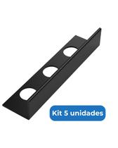 Kit 10 Filetes Pretos Para Soleira Perfil L Em Aço Inox 1M