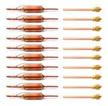 Kit 10 Filtro Secador Sílica + 10 Válvula Serviço Schrader