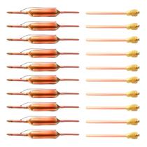 Kit 10 Filtro Sílica Capilar Com Rabicho E 10 Válvula Serviço Schrader