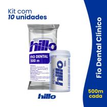 Kit 10 Fios Dentais 500 Metros Hillo Econômico Uso Profissional e Doméstico