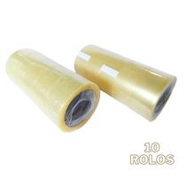 Kit 10 Fita Adesiva Embalatudo Transparente 45mm x 100m Empacotamento Profissional Alta Aderência Kit 10 Fita Adesiva Embalatudo Transparente 45mm x 100m Empacotamento Profissional Alta Aderência
