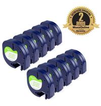 Kit 10 Fita Compatível Dymo Letratag Papel 91200 Branca 12Mm