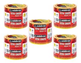 KIT 10 FITA CREPE ADESIVA MASK MASCARAMENTO 710 48mm X 50 m ADELBRAS KIT 10 FITA CREPE ADESIVA MASK MASCARAMENTO 710 48mm X 50 m ADELBRAS