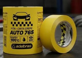 KIT 10 FITA CREPE AUTOMOTIVA AMARELA 48MM X 40MT ADELBRAS - Cor: Amarelo