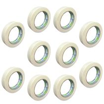 Kit 10 Fita Crepe Branca 24mmx50m Atlas Multiuso Média Pintura Artesanato Uso Geral Escola Papel