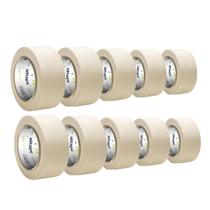 Kit 10 Fita Crepe Larga Branca 48mm X 50 Mts Pintura Reforma Kit 10 Fita Crepe Larga Branca 48mm X 50 Mts Pintura Reforma