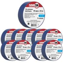 Kit 10 fita isolante 19mmx10m azul 954 Kit 10 fita isolante 19mmx10m azul 954
