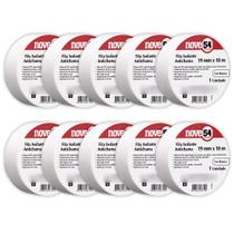 Kit 10 fita isolante 19mmx10m branca 954
