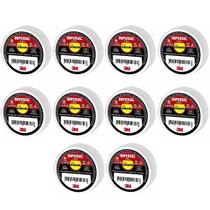 Kit 10 Fita Isolante 3M Imperial 18MM X 20M Branca