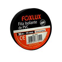 Kit 10 Fita Isolante Antichamas Preta 19mm x 20m - Foxlux