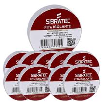 Kit 10 fita isolante cinza 19mm x 20mt sibratec Kit 10 fita isolante cinza 19mm x 20mt sibratec