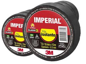 Kit 10 Fita Isolante Imperial 18mm X 10m 3m Kit 10 Fita Isolante Imperial 18mm X 10m 3m