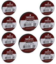 Kit 10 fita isolante preta 19mm x 20mt sibratec