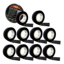 Kit 10 Fita Isolante Tecido 10M Chicote Elétrico Autocolante Kit 10 Fita Isolante Tecido 10M Chicote Elétrico Autocolante
