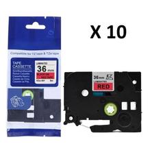 Kit 10 Fitas Compatível Brother Tze-461 Vermelha 36Mm Kit 10 Fitas Compatível Brother Tze-461 Vermelha 36Mm