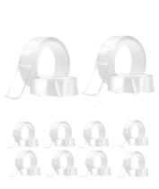Kit 10 Fitas Dupla Face Adesiva Transparente Vedação 3m x 1M
