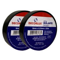 Kit 10 Fitas isolante 19mm X 5M - Preta - Decorlux Kit 10 Fitas isolante 19mm X 5M - Preta - Decorlux