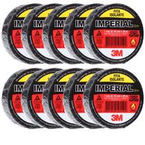 Kit 10 Fitas Isolante 20 Metros Antichama Imperial 3M