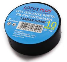 Kit 10 Fitas Isolantes Pvc Antichama Preta 10m