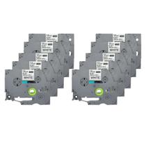 Kit 10 Fitas Rotuladora TZE231 TZC231 Pth110 Pth105 12mm x 8m Preto sobre Branco Kit 10 Fitas Rotuladora TZE231 TZC231 Pth110 Pth105 12mm x 8m Preto sobre Branco