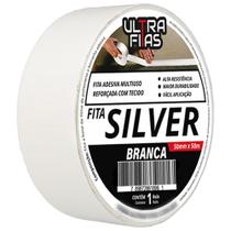 KIT 10 - Fitas Silver Tape Ar Condicionado Multiuso Vedação 50 mm X 50 Metros - Branca, Cinza ou Preta