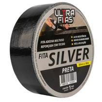 KIT 10 - Fitas Silver Tape Ar Condicionado Multiuso Vedação 50 mm X 50 Metros - Branca, Cinza ou Preta