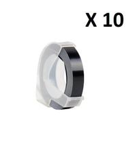 Kit 10 Fitas Vinil Compatível Dymo Manual 3D325 Preto 9Mm Kit 10 Fitas Vinil Compatível Dymo Manual 3D325 Preto 9Mm