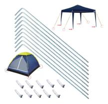Kit 10 Fixador Haste 4x47x350 Gancho Gazebos Barracas Camping Praia