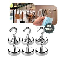 Kit 10 Fixadores Magnéticos Giratórios 16mm Força Aprox. 8kg