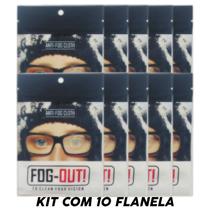 Kit 10 Flanela Antiembaçante Óculos, Viseira - Fog-Out