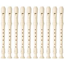 Kit 10 Flautas Doce Soprano Germânica Em C YRS-23 Yamaha