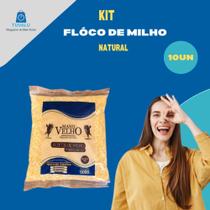 Kit 10 Flocos De Milho Para Cuscuz 100 Natural - Mano Velho 500g Kit 10 Flocos De Milho Para Cuscuz 100 Natural - Mano Velho 500g