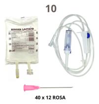 Kit 10 fluidoterapia 250 ml (ag rosa)