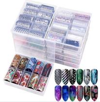 Kit 10 Foils Decoração Unha Manicure Modelos 3d Sortido Kit 10 Foils Decoração Unha Manicure Modelos 3d Sortido