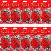Kit 10 Folha Aromatizantes Cheirinho Carro e Ambiente QUASAR Air Leaf New Scent