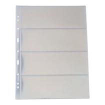 Kit 10 Folhas Cédulas Acetato 4 divisões 32x24cm