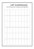 Kit 10 folhas Etiqueta de Composição Têxtil LNT 3 (33mm x 54mm) 300 etiquetas Kit 10 folhas Etiqueta de Composição Têxtil LNT 3 (33mm x 54mm) 300 etiquetas