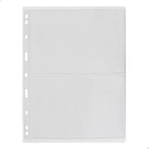 Kit 10 Folhas para Cédulas 28x21 Acetato 2 Espaço