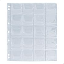Kit 10 Folhas para Moedas 28x24 Nacional 20 Bolsos com Aba